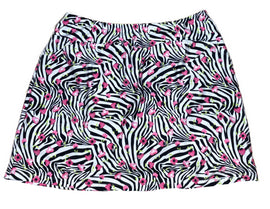 B Skins Women's Zebra & Floral Print Golf Skort Size XL