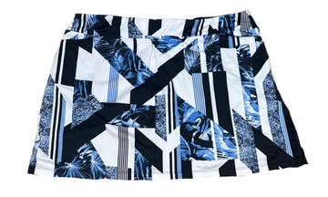 Tail White Label Women's Black, White & Blue Print Golf Skort Size XL