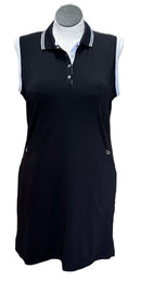 Callaway Women's Black Sleeveless Golf Dress w/White Outlining Size XL-1