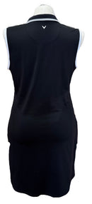 Callaway Women's Black Sleeveless Golf Dress w/White Outlining Size XL-2