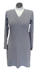 Ibkul Crew V-neck Dress  - Black/White Size L MSP$118-1
