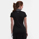 New EP NY Cap Sleeve Scrolling Snakeskin Golf Polo - Black MSP$88-3