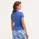 New EP NY WOmen's Y Neck Golf Polo w/ Daisies Print MSP$88-2