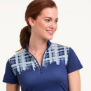 New EP NY Cap Sleeve Mandarin Collar Golf Polo -Navy MSP$88-2
