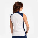 New EP NY Sleeveless Paisley Contrast Polo -White Multi MSP$84-2