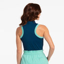 New EP NY Sleeveless Contrast Trim Racer Back Golf Polo - Navy MSP$80-2