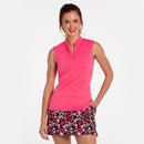 New EP NY Sleeveless Mandarin Collar Golf Polo - Ruby Peach MSP$80-1