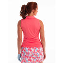 New EP NY Sleeveless Scallop Trim Golf Polo - Tangelo MSP$84-3