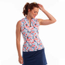New EP NY Sleeveless Vine Floral Print Golf Polo MSP$84-1