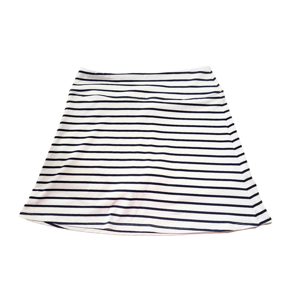 Renwick Navy & White Horizontal Stripe Skort Size S