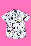 New Sunday Swagger Splatter Short Sleeve Polo Size L-1