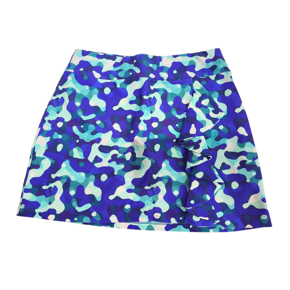 Tzu Tzu Aqua & Royal Camo Mia Skort Size S