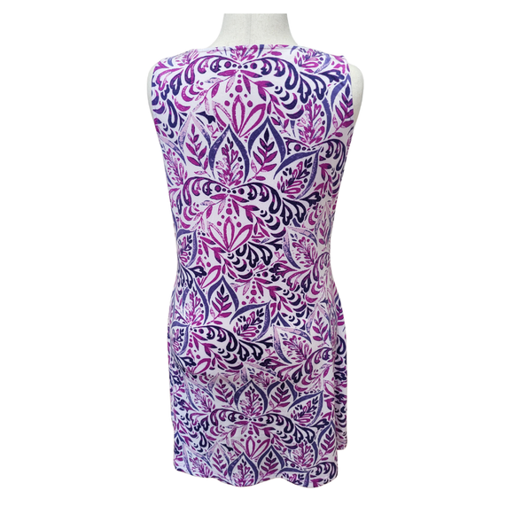 Title Nine Women's Purple & Magenta Paisley Print Sleeveless Dress Size M MSP$109