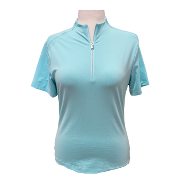 Tail Aqua Textured Women's Funnel Neck Polo Size M