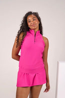 New Black Clover Astra Zip Sleeveless Golf Polo MSP$69-1