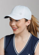 New WIlliam Murray Women's White High Ponytail Tech Hat 2.0-1