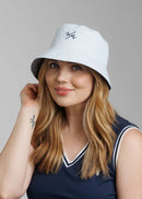 New William Murray Women's White High Ponytail Tech Bucket Hat-3