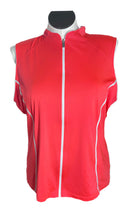 Tail White Label Women's Bright Coral Full-zip Sleeveless Golf Top Size XXL-1