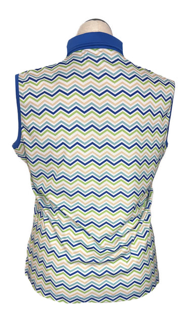 Monterey Club Sleeveless Zig Zag Polo Size XL - 0