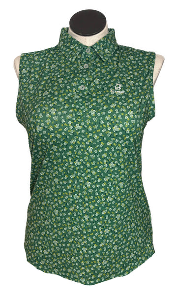 Straight Down Dogwood Sleeveless Polo - Sage Size XL