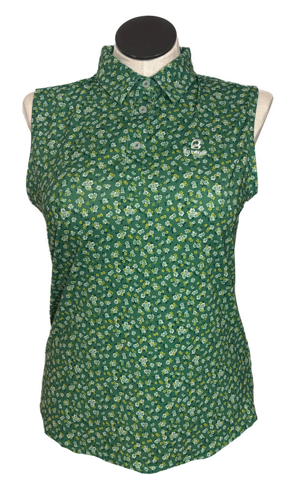 Straight Down Dogwood Sleeveless Polo - Sage Size XL