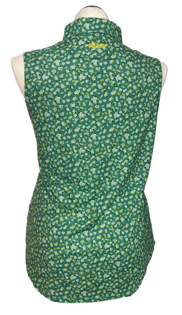 Straight Down Dogwood Sleeveless Polo - Sage Size XL