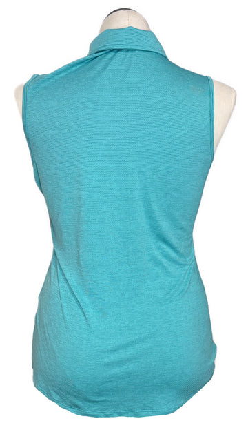 New Adidas Women's Space Dye Sleeveless Golf Polo MSP$50 - 0