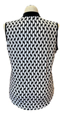Tail White Label Women's Black & White Print Sleeveless Golf Top Size XXL-2