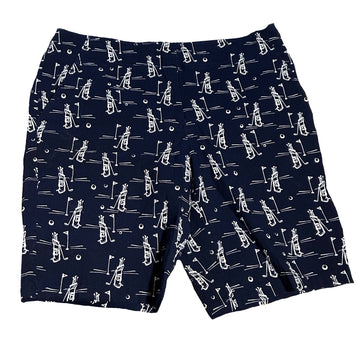 Izod Golf Navy Golf Bag Print Shorts Size 12