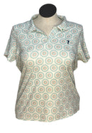 William Murray Women's White & Teal Floral Short Sleeve Golf Top Size XL-1