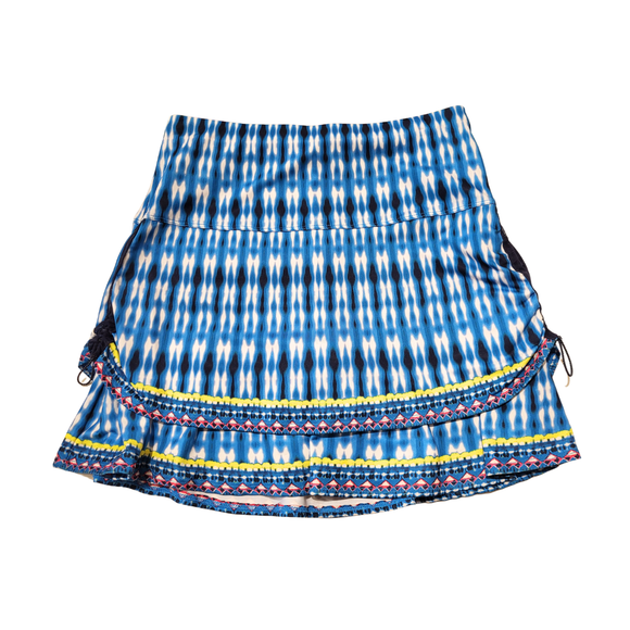Lucky in Love Blue & Navy Adjustable Tye Dye Skort Size XS