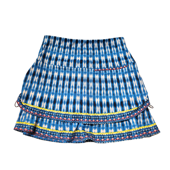 Lucky in Love Blue & Navy Adjustable Tye Dye Skort Size XS