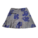 GGBlue Black Gingham & Royal Flower Skort Size S-1
