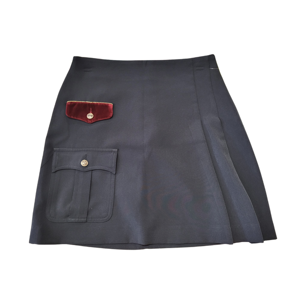 Golfino Black Skort w/Red Velvet Pocket Size 4