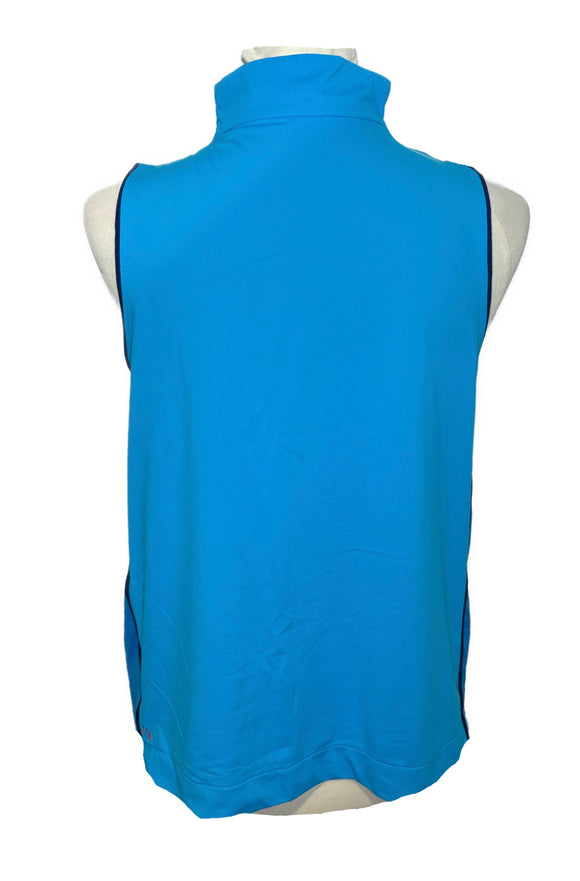 Kinona Turquoise & Blue Colorblock Funnel Top Size M