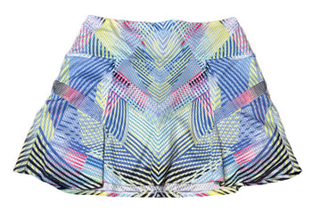 Lucky in Love Multicolored Geometric Collage Skort Size L