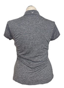 New Callaway Women's Heather Gray Snap Golf Polo Size L MSP$70-2
