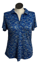 Under Armour Blue & Gray Print Golf Polo Size XL-1
