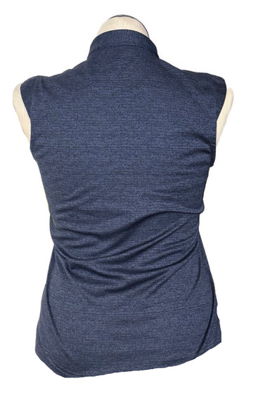 Greg Norman Navy Heather Sleeveless Mock Polo Size L - 0