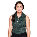 New Women's 2Putt Bermuda Leaf Sleeveless Golf Polo MSP$65-1