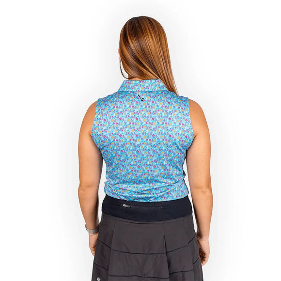 New 2Putt Women's Time to Par/Tee Sleeveless Golf Polo