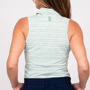 New TJ Sport Lined Up Sleeveless Golf Polo- Green Size S-2
