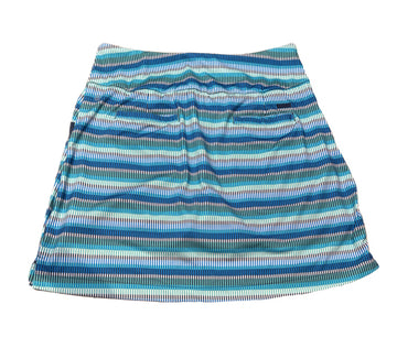 Adidas Navy, Blue & Aqua Woven Dash Print Skort Size L - 0