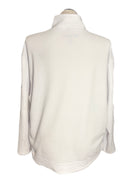 Ibkul White Textured Zip Pullover w/ Logo Size XXL MSP$110-2