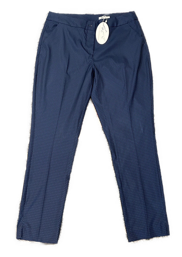 New Greg Norman Women's Navy Print Ankle Golf Pants Size 10 MSP$89