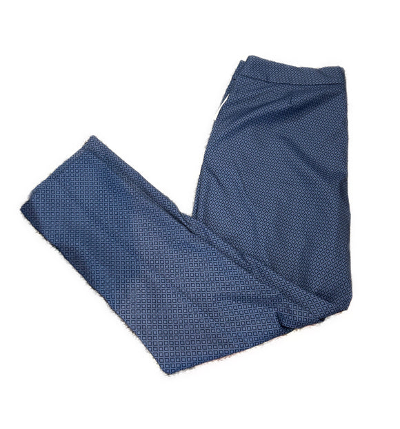 New Greg Norman Women's Navy Print Ankle Golf Pants Size 10 MSP$89