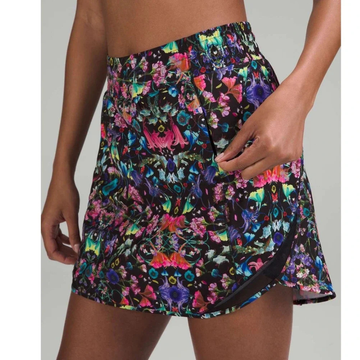 Lululemon Hotty Hot High Rise Skirt Floral Botanical Print Skort Size 6