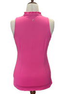 Jofit Women's Pink Sleeveless Golf Top w/Ruffled Collar Size M-2