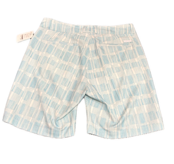 New Adidas White & Turquoise Printed Shorts Size 6 MSP$70