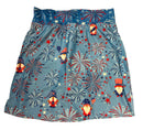 New Skort Obsession Fireworks & Gnomes Skort Size XS-2
